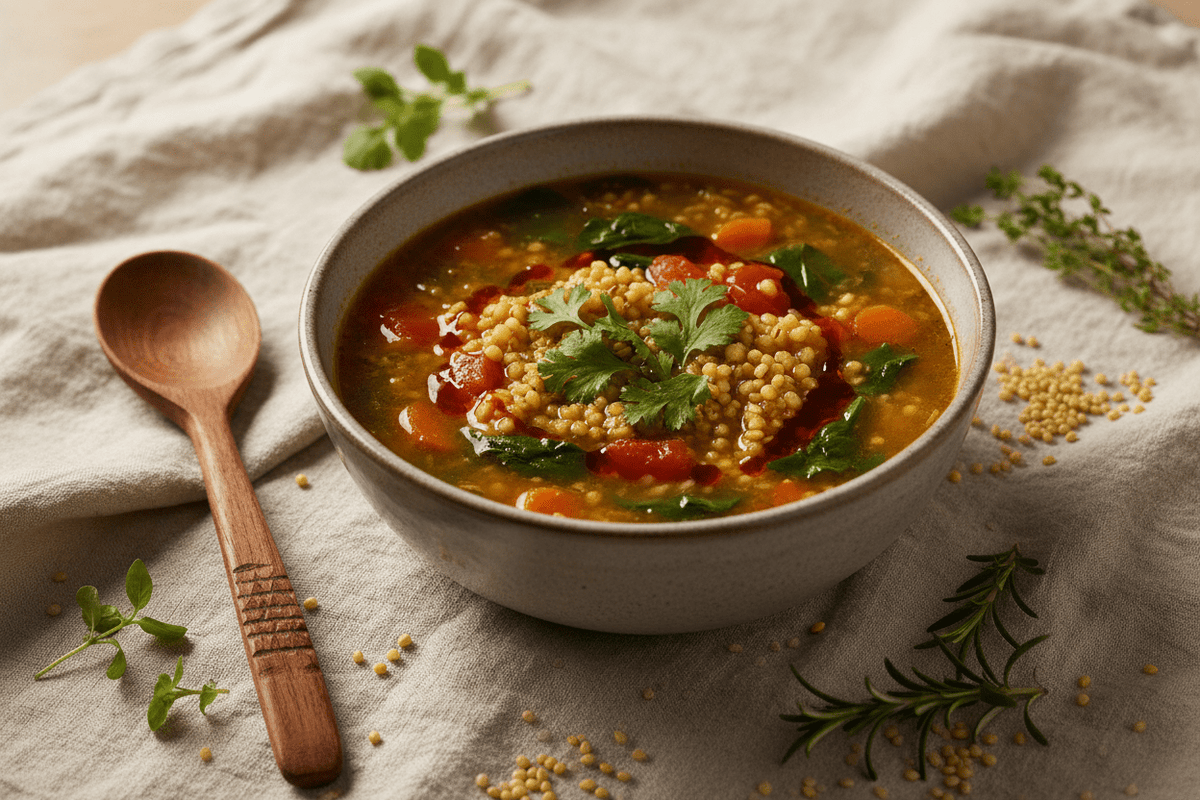 Heart-Healthy Thinai (Foxtail Millet) Soup