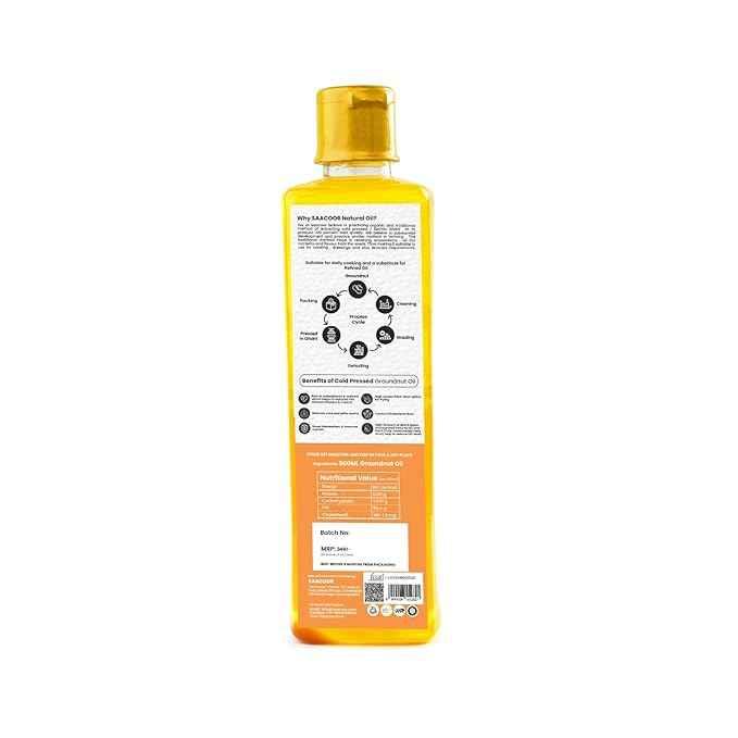 Saacoor Premium Cold Pressed Groundnut Oil 500ml - Saacoor
