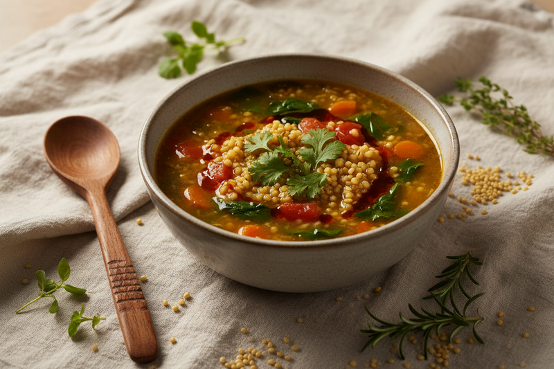 Heart-Healthy Thinai (Foxtail Millet) Soup