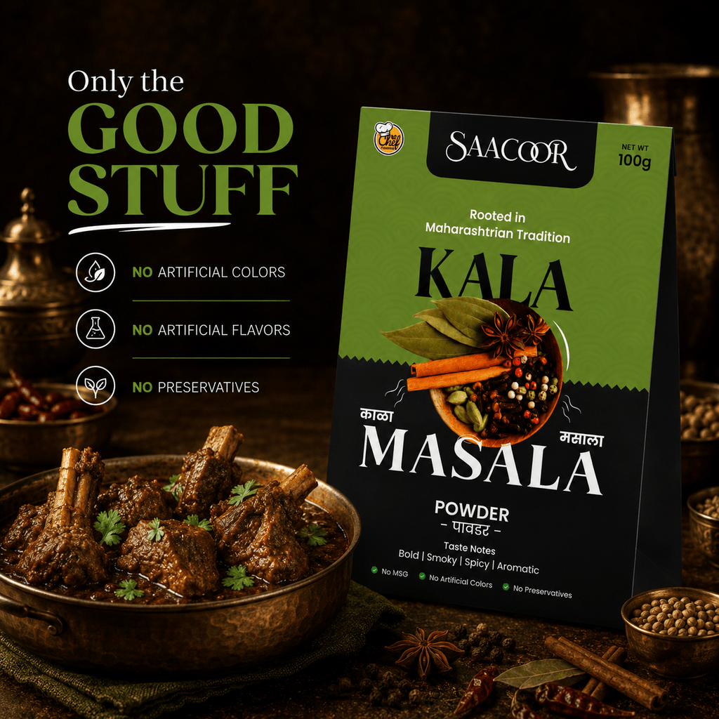Authentic mutton rassa masala curry made with Saacoor Kala Masala