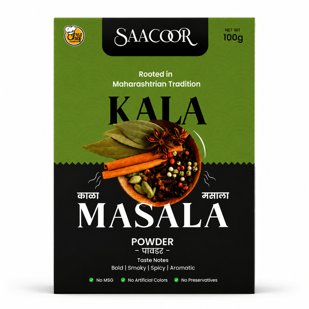 Authentic Maharashtrian Kala Masala spice blend packet